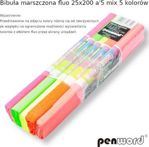 Polsirhurt Bibuła marszczona fluo mix 5 kolorów 25x200 5szt 1