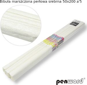 Polsirhurt Bibuła marszczona perłowa srebrna 50x200cm 5szt 1