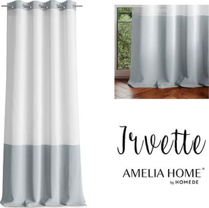 AmeliaHome SCURT/AH/IRVETTE/EYELETS/SILVER/140X250 1