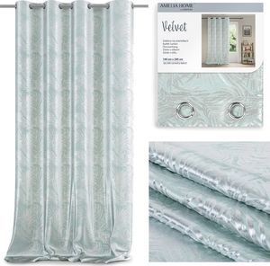 AmeliaHome CURT/AH/VELVET/SILVERLEAVES/MINT/140X245 1