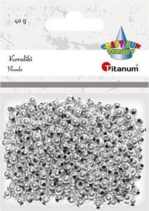 Titanum Koraliki plastikowe 40g srebrne 1