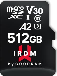 Karta GoodRam IRDM M2AA MicroSDXC 512 GB Class 10 UHS-I/U3 A2 V30 (IR-M2AA-5120R12) 1