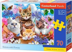 Castorland Puzzle 70 Kittens with Flowers CASTOR 1