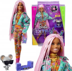 Lalka Barbie Barbie Extra Różowe warkoczyki (GXF09) 2