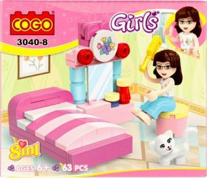 Mega Creative KLOCKI KONSTR 15X12X5 MC GIRL MIX8 DISP 8/48/96 8