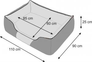 Hobbydog Legowisko Comfort, czarny, ekolen, r. XXL 10