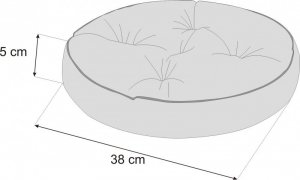 Hobbygarden Poduszka ZOŚKA 38 cm Brązowa (ZOFBRA2) 3