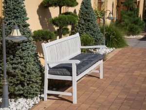 Hobbygarden Poduszka ETNA na ławkę ogrodową, grafitowa, 150 cm 2