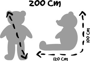 TEDBI TEDBI DUŻY MIŚ PLUSZOWY 200 cm BEŻOWY 4