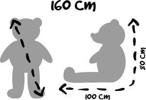 TEDBI TEDBI DUŻY MIŚ PLUSZOWY 160 cm KREMOWY 4