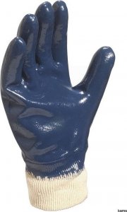 Delta Plus Rękawice robocze w całości pokryte nitrylem na wkładzie z bawełnianego dżerseju niebieskie rozmiar 10 NI155 NI15510 1