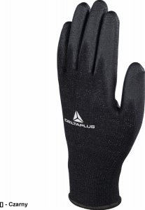 Delta Plus Rękawice z dzianiny poliestrowej kolor czarny 9 VE702PN09 1