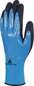 Delta Plus Rękawice robocze powlekane nitrylem kolor niebieski 7 VV636BL07 1