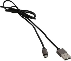Kabel USB Platinet USB-A - microUSB 1 m Czarny (PUCRP1B) 1