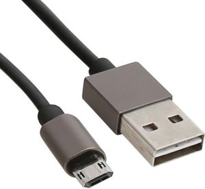 Kabel USB Platinet USB-A - microUSB 1 m Czarny (PUCRP1B) 2