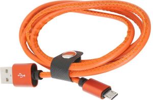 Kabel USB Platinet USB-A - microUSB 1 m Pomarańczowy (PUCL1O) 1