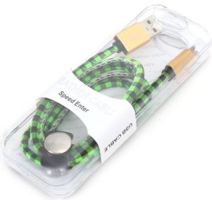 Kabel USB Platinet USB-A - microUSB 1 m Zielony (PUCLC1G) 2