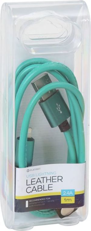 Kabel USB Platinet USB-A - Lightning 1 m Zielony (PUCLIP1G) 2