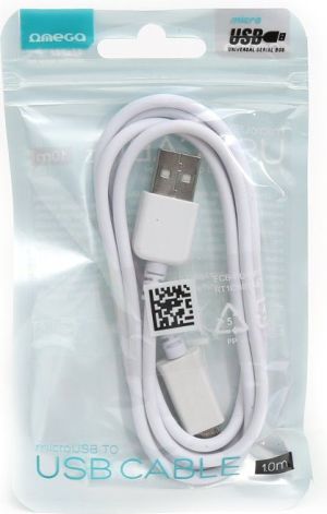 Kabel USB Omega USB-A - 1 m Biały (OUCWH) 2