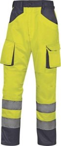 Delta Plus Ostrzegawcze Spodnie robocze mach2 z bawełny i Poliestru kolor żółto-szary rozmiar M M2PHVJGTM 1