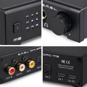 Wzmacniacz słuchawkowy SMSL M3 czarny Wzmacniacz słuchawkowy-SMSL M3 wzmacniacz sluchawkowy czarny 5
