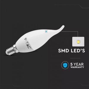 V-TAC Żarówka LED SAMSUNG CHIP 5.5W E14 Świeczka Płomyk VT-258 6400K 470lm 5