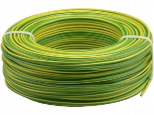 elpar Przewód instalacyjny H07V-U (DY) 1,5 żółto-zielony /100m/ 1