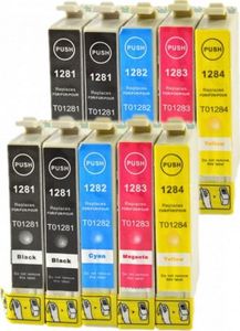 Tusz Epson 10x Tusz Do Epson T1281-1284 T01281-01284 11/8ml CMYK 1