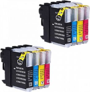 Tusz Brother 8x Tusz Do Brother LC-980 LC-1100 24/12ml CMYK 1