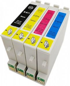 Tusz Epson 4x Tusz Do Epson T0611-0614 T611-614 14ml CMYK 1