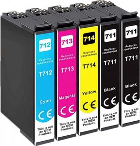 Tusz Epson 5x Tusz Do Epson T0711-0714 T711-714 14ml CMYK 1