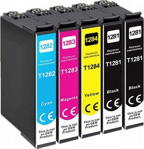 Tusz Epson 5x Tusz Do Epson T1281-1284 T01281-01284 11/8ml CMYK 1