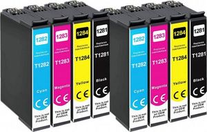 Tusz Epson 8x Tusz Do Epson T1281-1284 T01281-01284 11/8ml CMYK 1