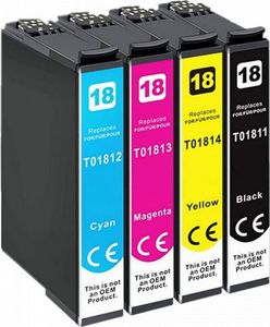 Tusz Epson 4x Tusz Do Epson T1811-1814 T01811-01814 14/10ml CMYK 1