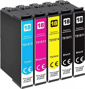 Tusz Epson 5x Tusz Do Epson T1811-1814 T01811-01814 14/10ml CMYK 1