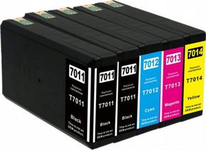 Tusz Epson 5x Tusz Do Epson T7011-7014 70/36ml CMYK 1