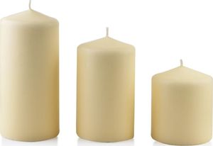 Art-Pol Świeca CLASSIC CANDLES Walec duży 8xh18cm kremowa 1