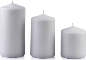 Art-Pol Świeca CLASSIC CANDLES Walec duży 8xh18cm szara 1