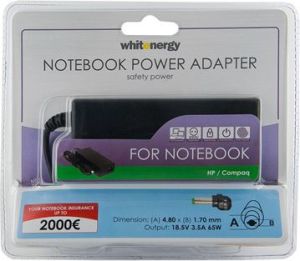 Zasilacz do laptopa Whitenergy 65 W, 1.7 mm, 3.5 A, 18.5 V (4096) 2