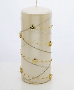 Art-Pol Pl Krem Świeca Girlanda Walec Duży 2