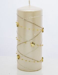 Art-Pol Pl Krem Świeca Girlanda Walec Duży 4
