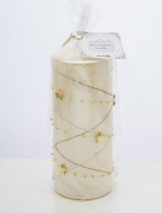 Art-Pol Pl Krem Świeca Girlanda Walec Duży 6