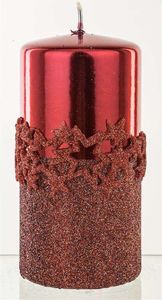 Art-Pol Pl Czerwony Świeca Ice Star Walec Średni 5