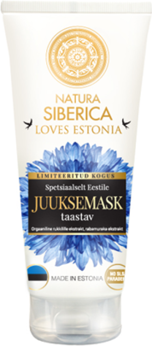 Natura Siberica Loves Estonia Regenerująca maska do włosów z ekstraktem z maliny moroszki i chabrem 200 ml 1