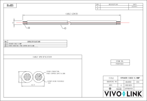 Przewód VivoLink Głośnikowy, 150, Czarny (PROSPEAK6) 2
