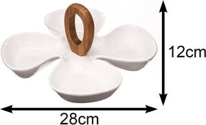 Art-Pol Patera na przekąski porcelanowa 3