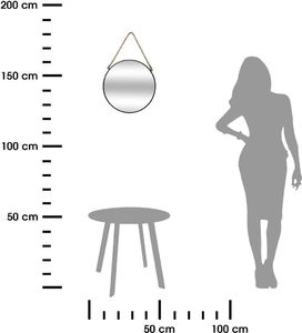 Atmosphera Okrągłe lustro ścienne na sznurze 38 cm 3