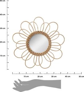 Atmosphera Wiklinowe lustro kwiat 38 cm 2