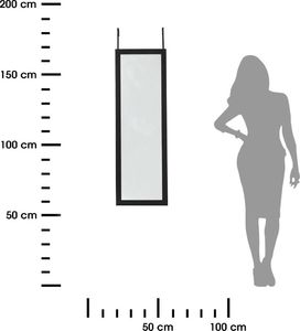 Atmosphera Lustro zawieszane na drzwi czarne 3