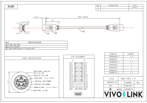 Kabel VivoLink HDMI - HDMI 10m czarny (PROHDMIHD10) 2